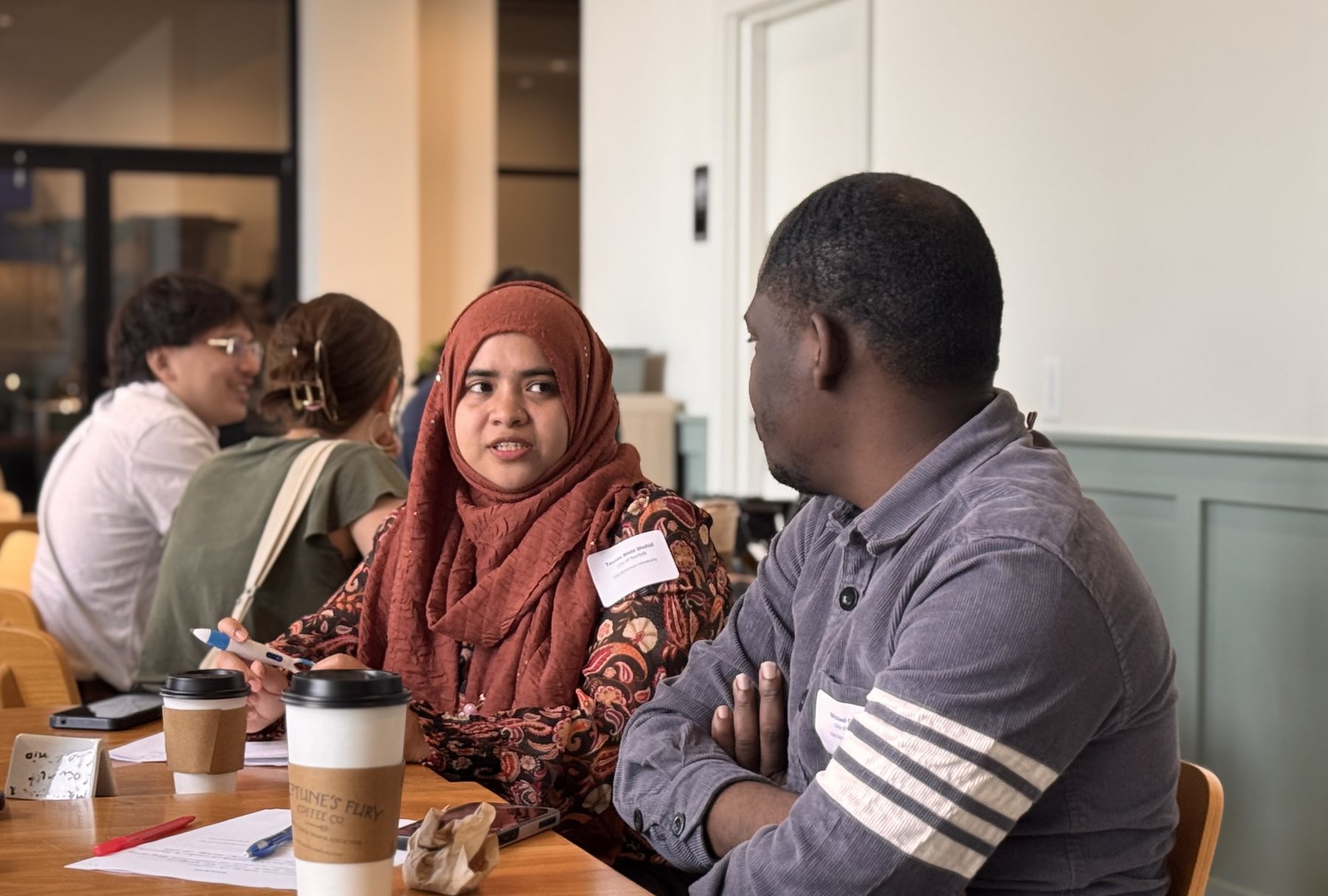 Internship discussion with peers